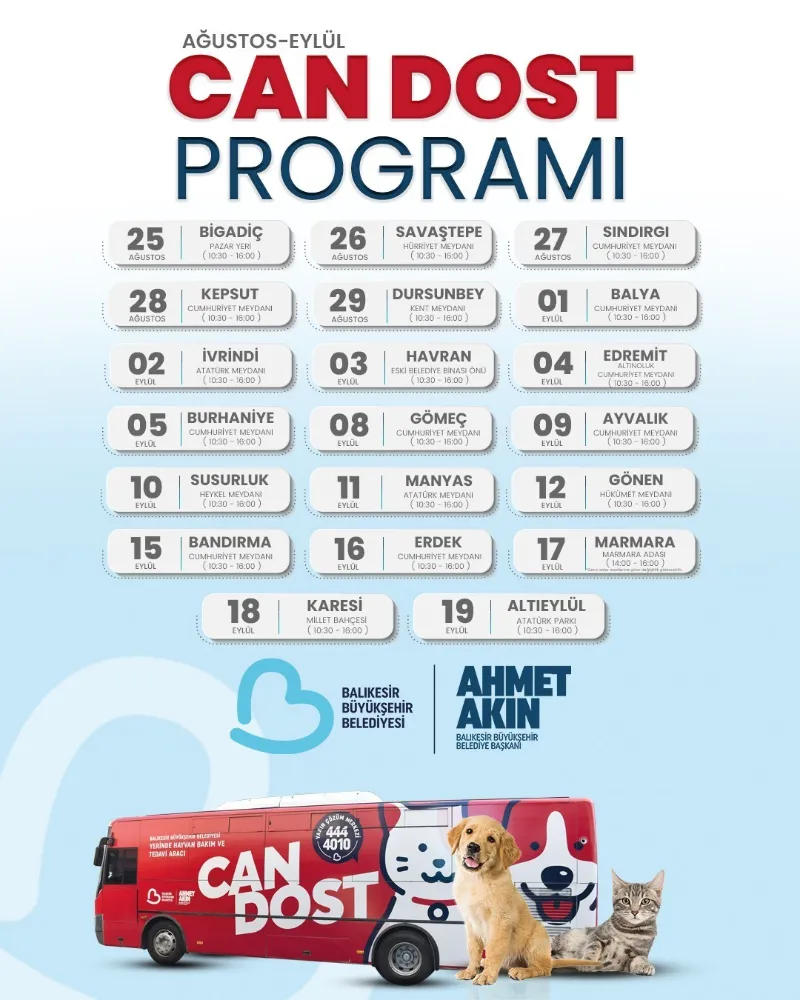 Balıkesir Büyükşehir Belediyesinin Can Dost’u şifa dağıtıyor