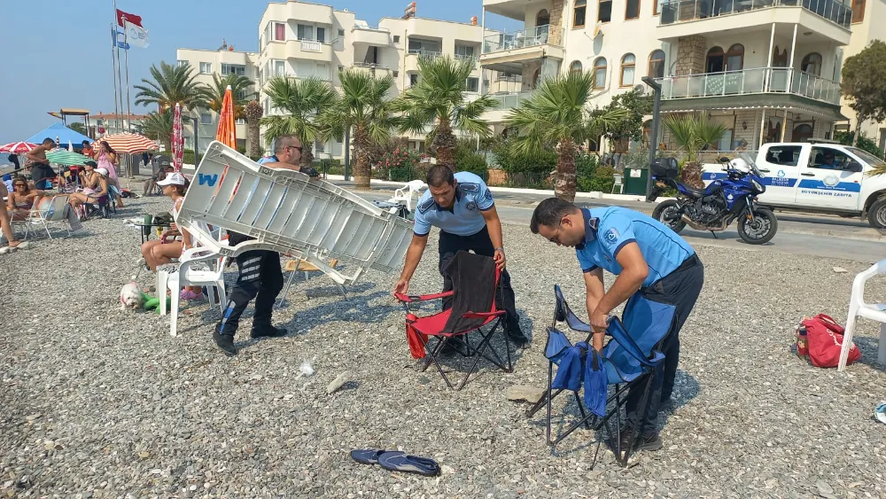 Sahillerde zabıta ekipleri plaj işgaline izin vermiyor