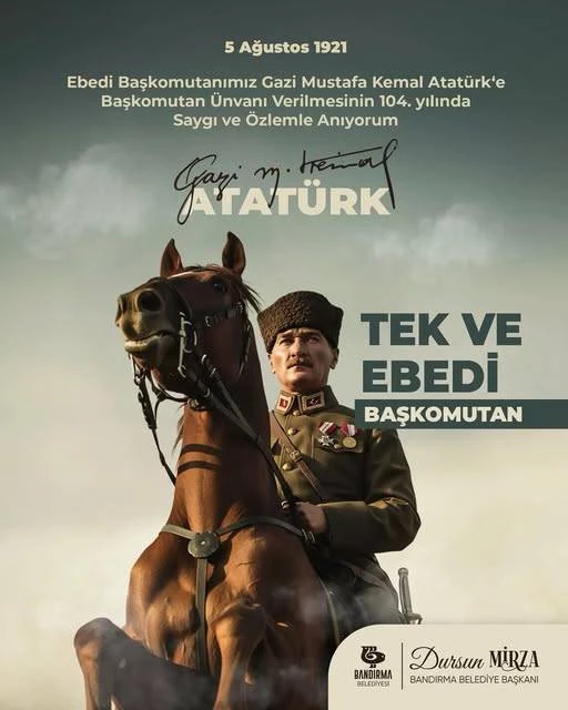 104 YILLIK ONUR: BAŞKOMUTANLIK UNVANI