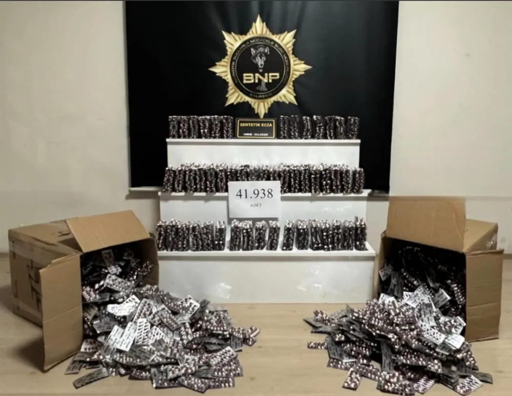 BALIKESİR POLİSİ 41.938 UYUŞTURUCU HAP ELE GEÇİRDİ