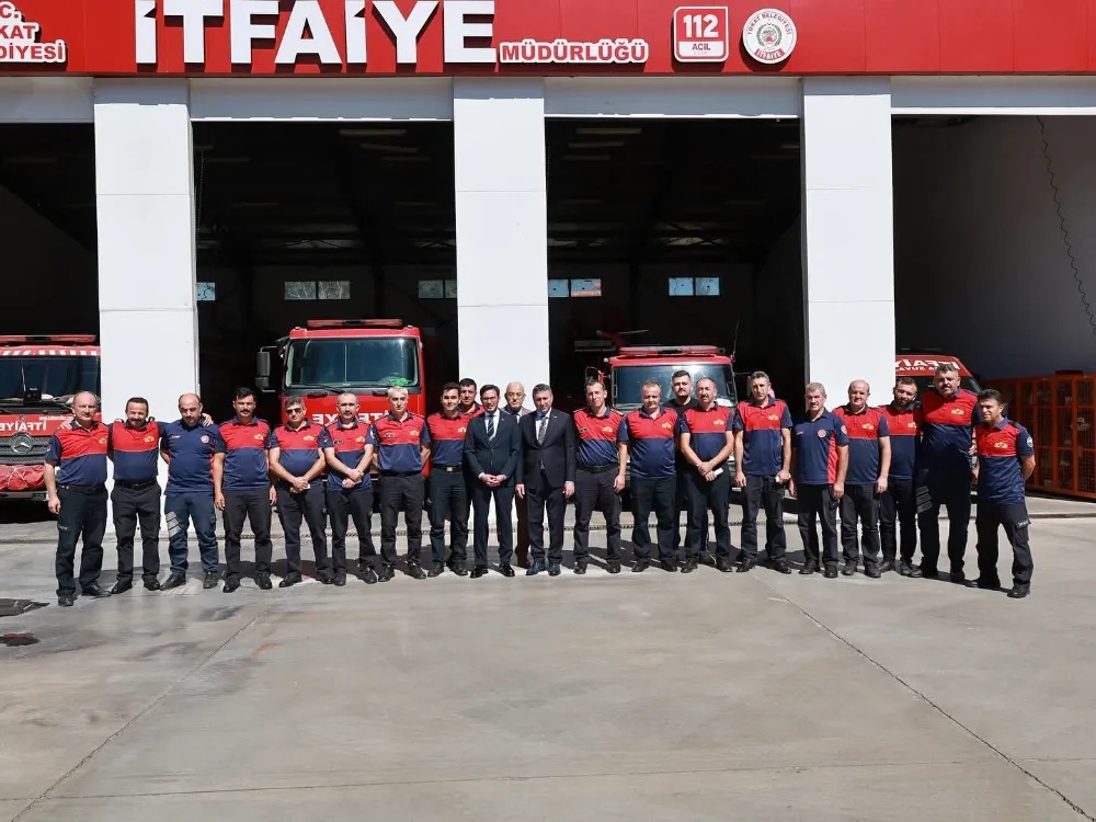 TOKAT BELEDİYE BAŞKANI YAZICIOĞLU, İTFAİYEDE TERFİ TÖRENİNE KATILDI 