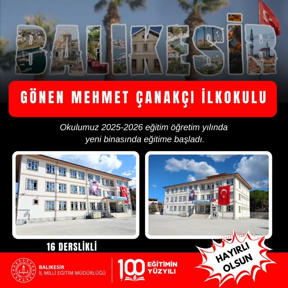 Gönen Mehmet Çanakçı İlkokulu Yeni Binasında Eğitime Başladı