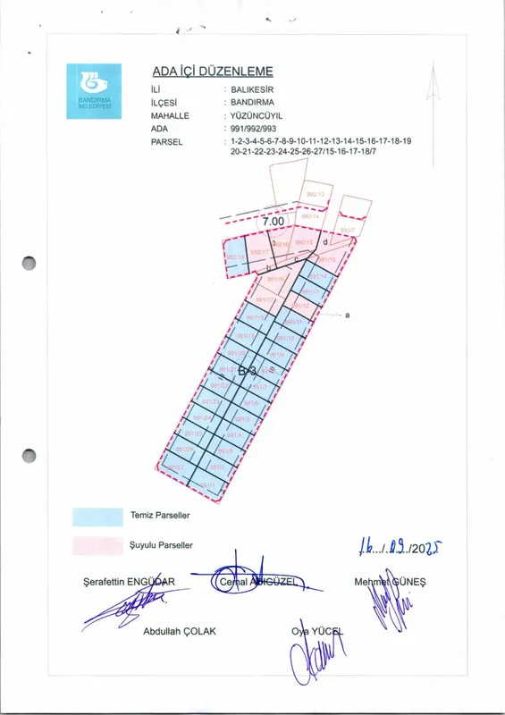 100. Yıl Mh. 991/992/993 Ada İçi Düzenlemesi